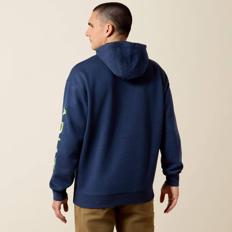 Ariat Men's Rebar Workman Graphic Hoodie Navy 10037645