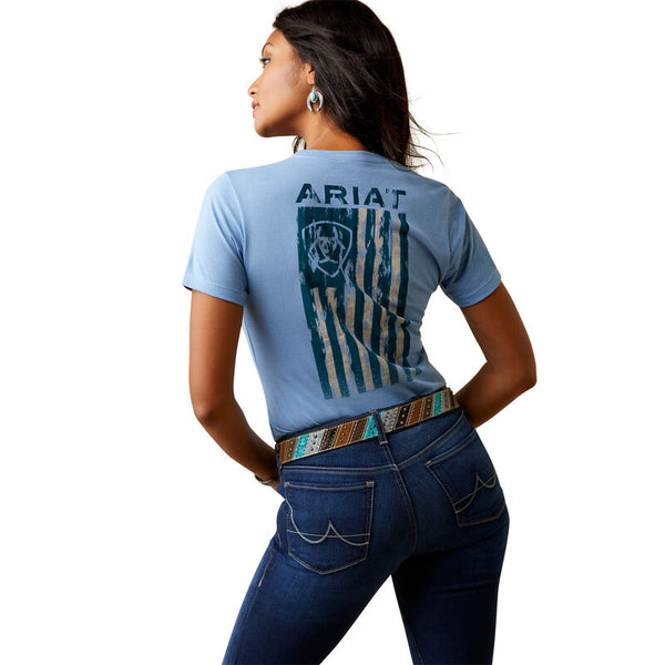 Ariat Ladies Gila River T-Shirt Light Blue Heather 10045446