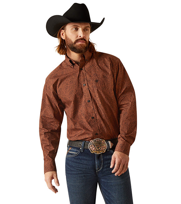 Ariat Men’s Brown Nicky Classic Fit Shirt, 10047385