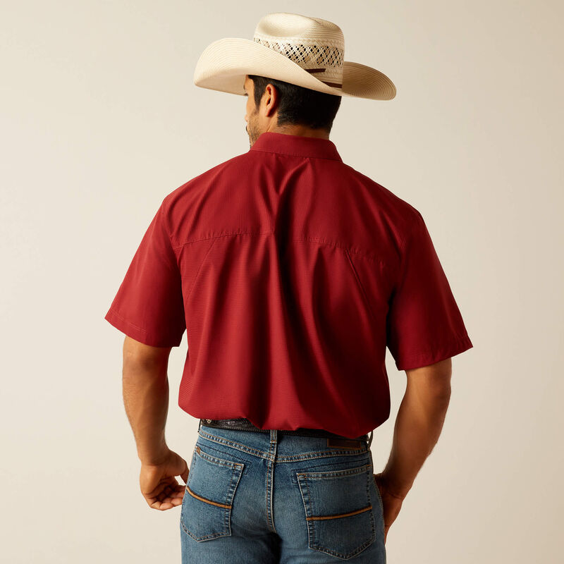Ariat Men's 360 Airflow Classic Fit Shirt Merlot 10048569