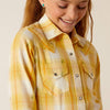 Ariat Girls Glenrock Snap Long Sleeve Shirt Cactus Dobby 10048597