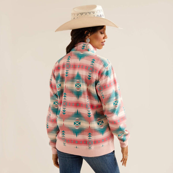 Ariat Ladies Ranger 1/2 Zip Sweatshirt - Tiffany Print - 10048636