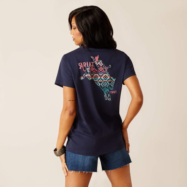 Ariat Ladies Bronco T-Shirt Navy 10048644