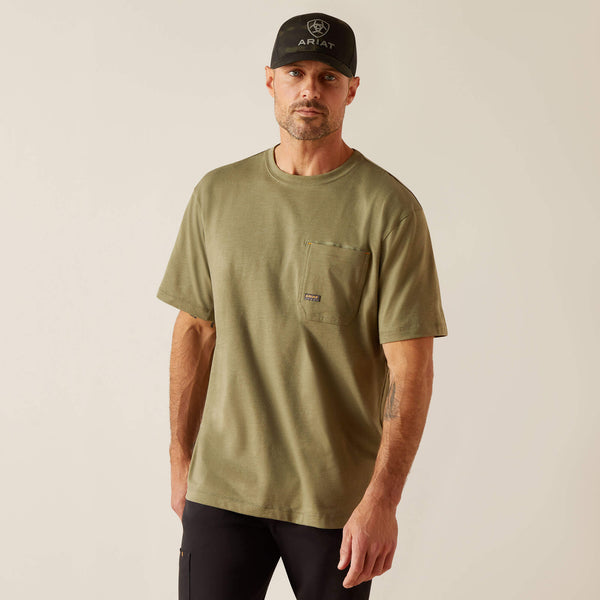 Ariat Men's Rebar Workman American Scream Green T-Shirt 10050812
