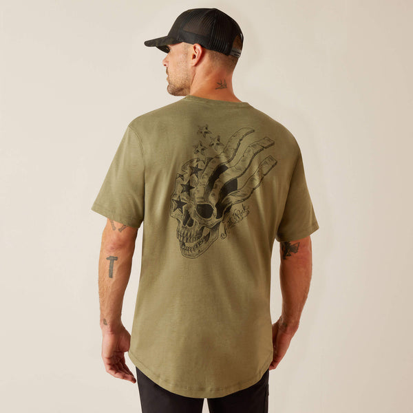 Ariat Men's Rebar Workman American Scream Green T-Shirt 10050812