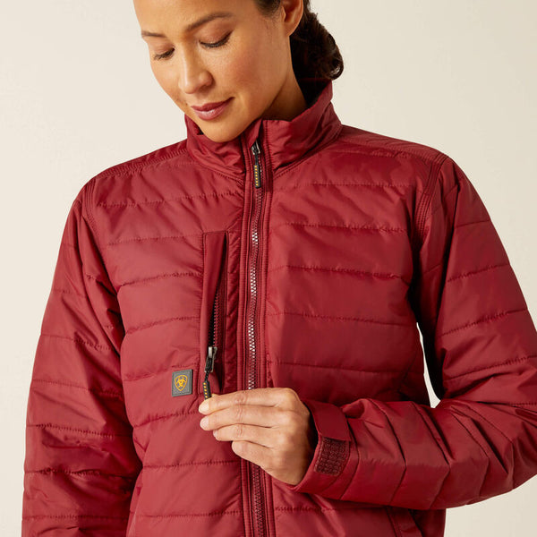 Ariat Ladies Rebar Cordura Ripstop Lightweight Insulated Jacket - Cabernet - 10052551