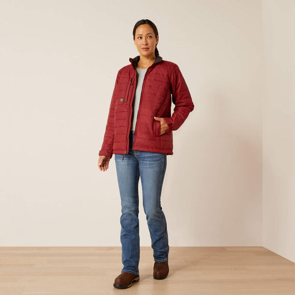 Ariat Ladies Rebar Cordura Ripstop Lightweight Insulated Jacket - Cabernet - 10052551