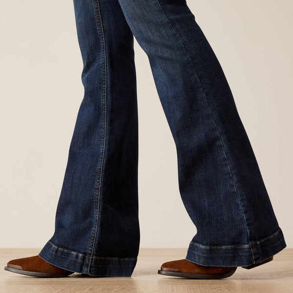Ariat Ladies High Rise Alex Flare Jeans - Midnight - 10053531