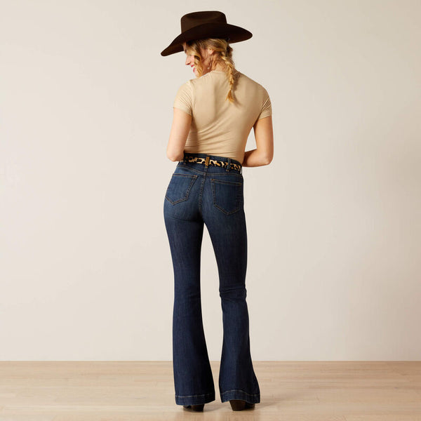 Ariat Ladies High Rise Alex Flare Jeans - Midnight - 10053531