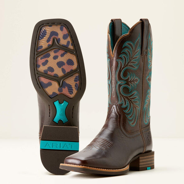 Ariat Ladies Gillete Western Boot - Arizona Brown / Marble Brown - 10053606