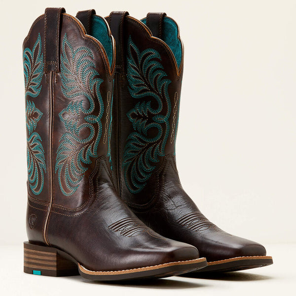 Ariat Ladies Gillete Western Boot - Arizona Brown / Marble Brown - 10053606