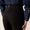 Ariat Ladies High Rise Dixie Slim Trouser Jeans - Black - 10054301