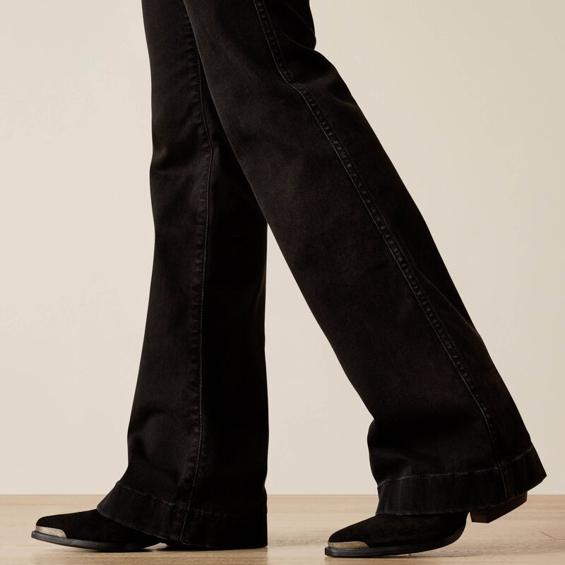 Ariat Ladies High Rise Dixie Slim Trouser Jeans - Black - 10054301