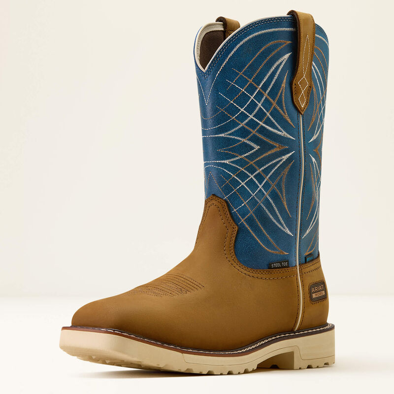 Ariat Mens Activator Waterproof Square Toe Steel Toe Work Boot-10060893