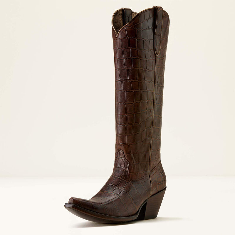 Ariat Ladies Casanova X Toe Luxe Espresso Croc Print - 10061831