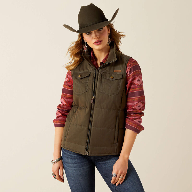 Ariat Ladies Grizzly Quilted Vest - Earth - 10062267