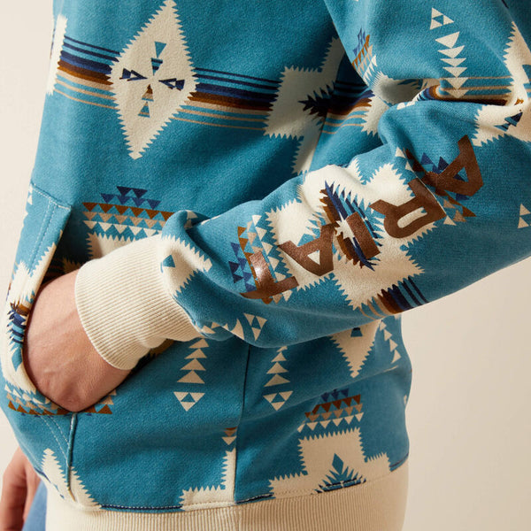 Ariat Ladies Logo 2.0 Hoodie - Agave Southwest Print - 10062292