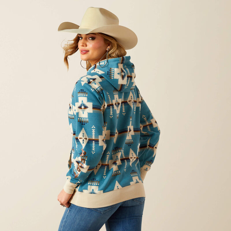 Ariat Ladies Logo 2.0 Hoodie - Agave Southwest Print - 10062292