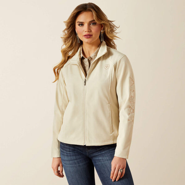 Ariat Ladies Logo Softshell Oyster Grey and Dune - 10062306