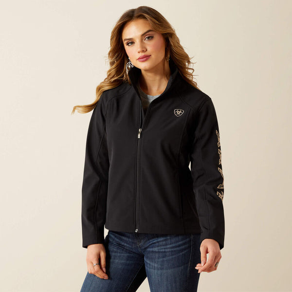 Ariat Ladies Logo Softshell Concealed Carry Jacket - Black & Southwest Minimal Print - 10062308