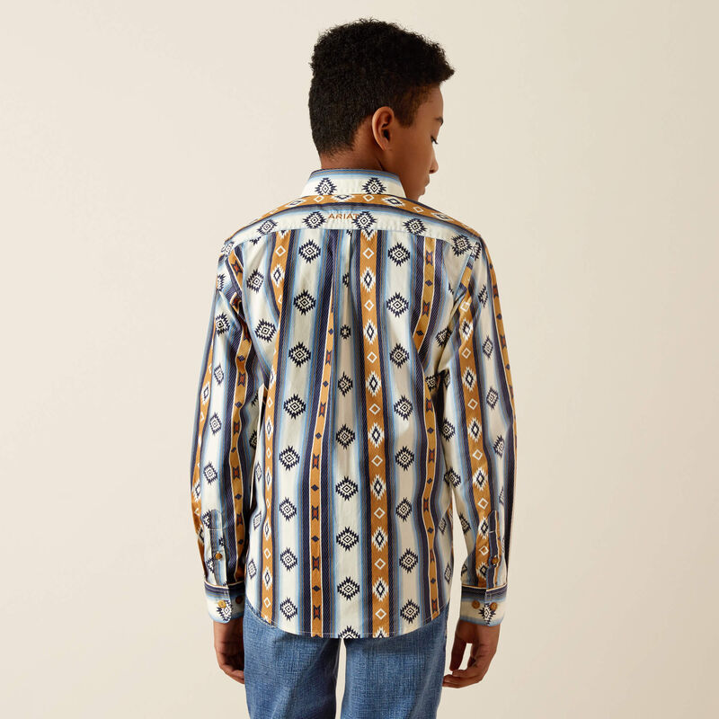 Ariat Boys Shilo Classic Fit Shirt - Blue - 10062394