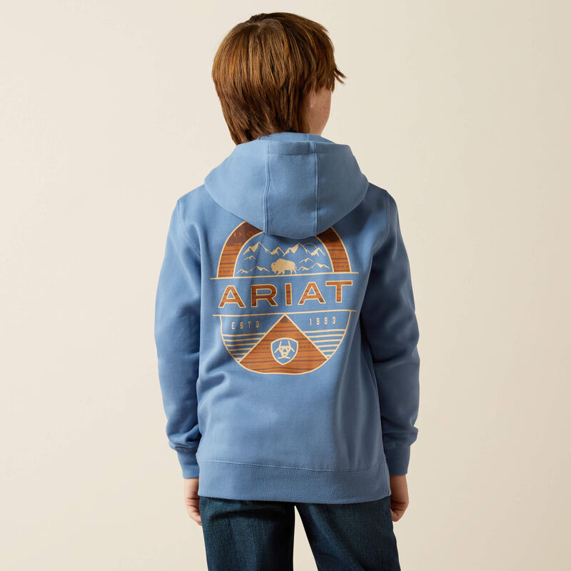 Ariat Boy's Sun Valley Circle Hoodie - Coronet Blue - 10062463