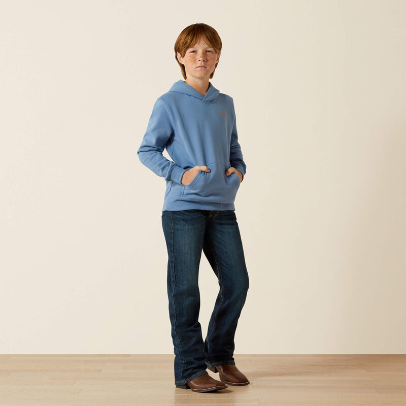 Ariat Boy's Sun Valley Circle Hoodie - Coronet Blue - 10062463