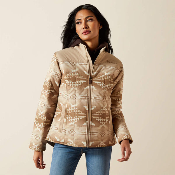 Ariat Ladies Crius Insulated Jacket - Savannah Tan/Dune Print - 10062550