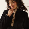 Ariat Ladies Berber Snap Front Sweatshirt - Black - 10062612