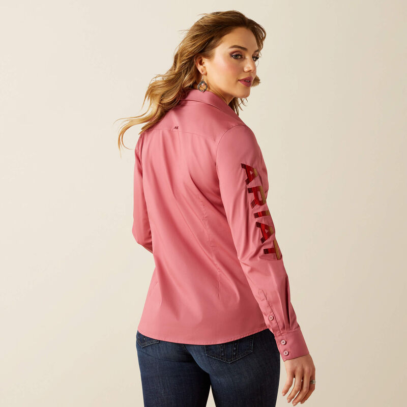 Ariat Ladies Team Kirby Stretch Shirt - Mauvewood - 10062656