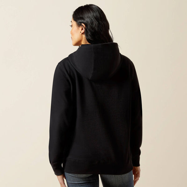 Ariat Ladies Booted Logo Hoodie - Black - 10062734