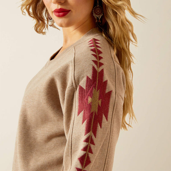 Ariat Ladies Tatonka Sweatshirt - Brown Heather - 10062798