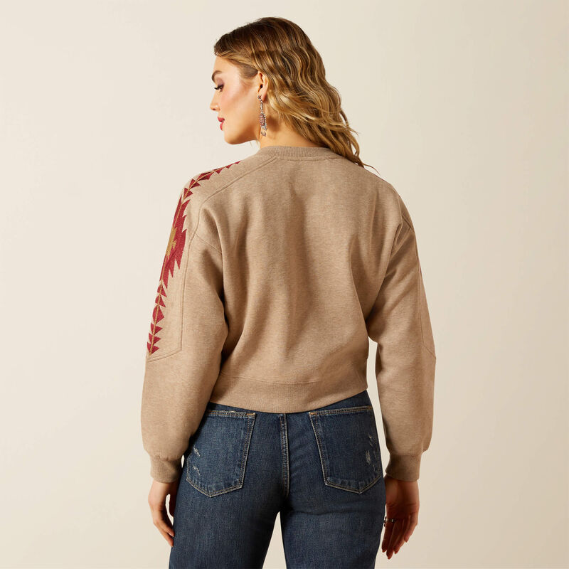 Ariat Ladies Tatonka Sweatshirt - Brown Heather - 10062798