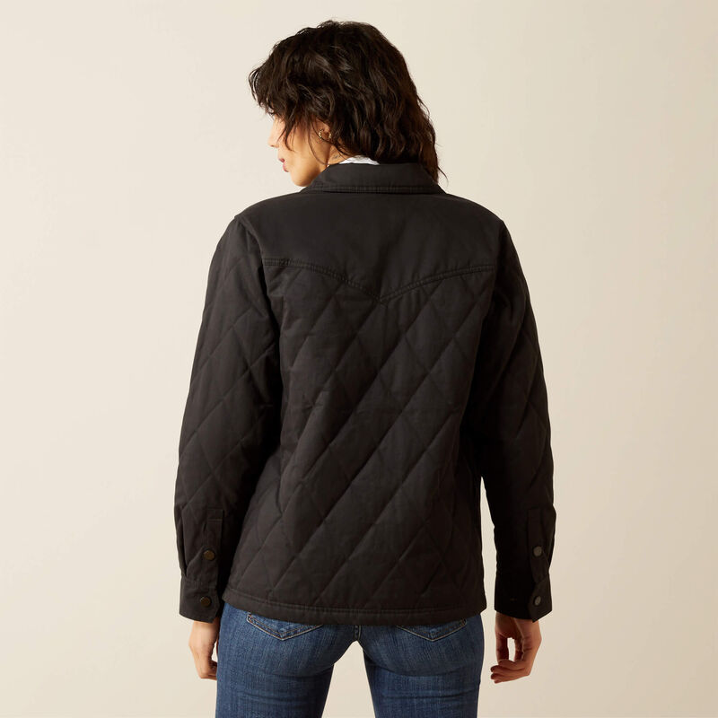 Ariat Ladies Grizzly Quilted Barn Jacket - Black - 10062812