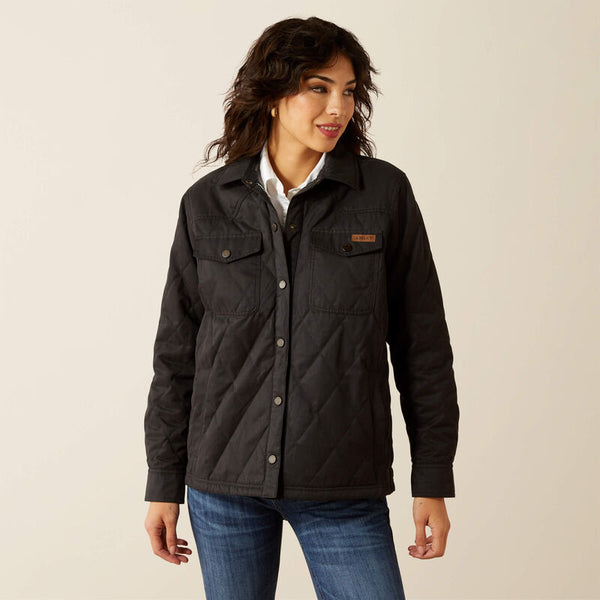 Ariat Ladies Grizzly Quilted Barn Jacket - Black - 10062812