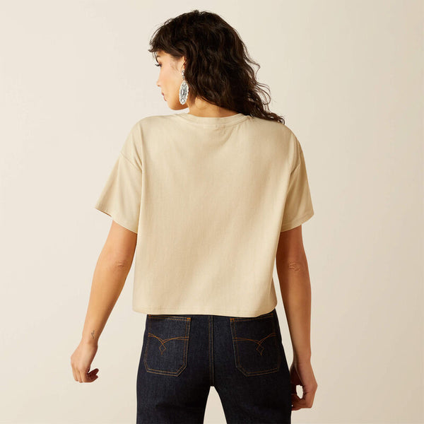 Ariat Ladies Patron Top Oyster Gray Short Sleeve Top - 10062915