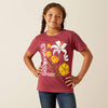 Ariat Girls Grown Wild T-Shirt - Cardinal - 10062919