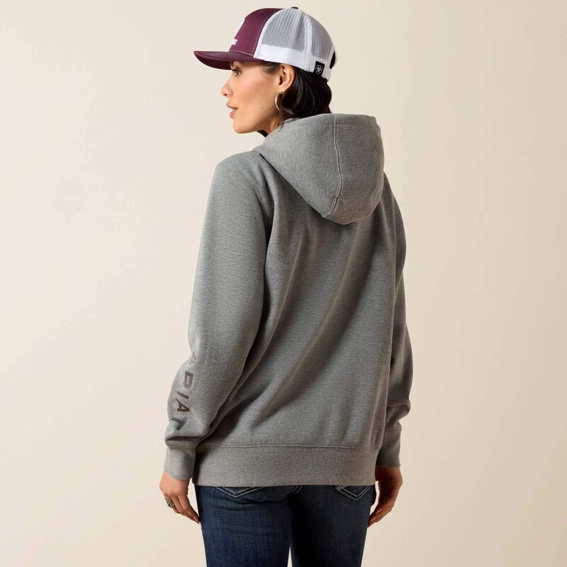 Ariat Ladies Logo 2.0 Hoodie - Heather Grey - 10063146