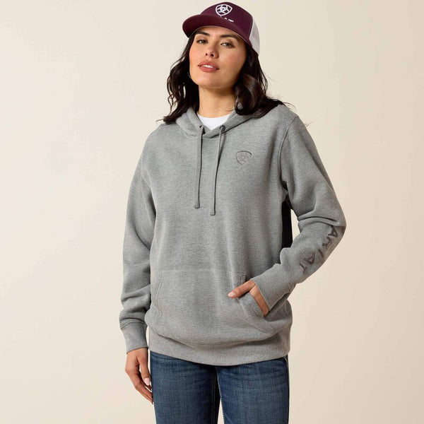 Ariat Ladies Logo 2.0 Hoodie - Heather Grey - 10063146