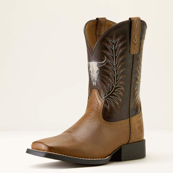 Ariat Youth Stampede Wide Square Toe Western Boot-10063827