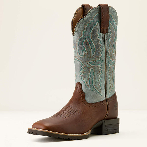 Ariat Ladies Hybrid Ranchwork Wide Square Toe Western Boot 10064003