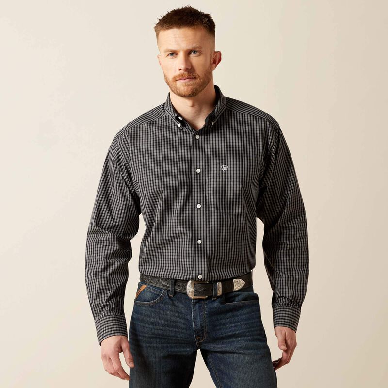 Ariat Mens Black Wrinkle Free Abel Classic Fit Shirt-10065782