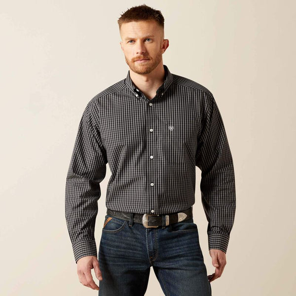 Ariat Mens Black Wrinkle Free Abel Classic Fit Shirt-10065782