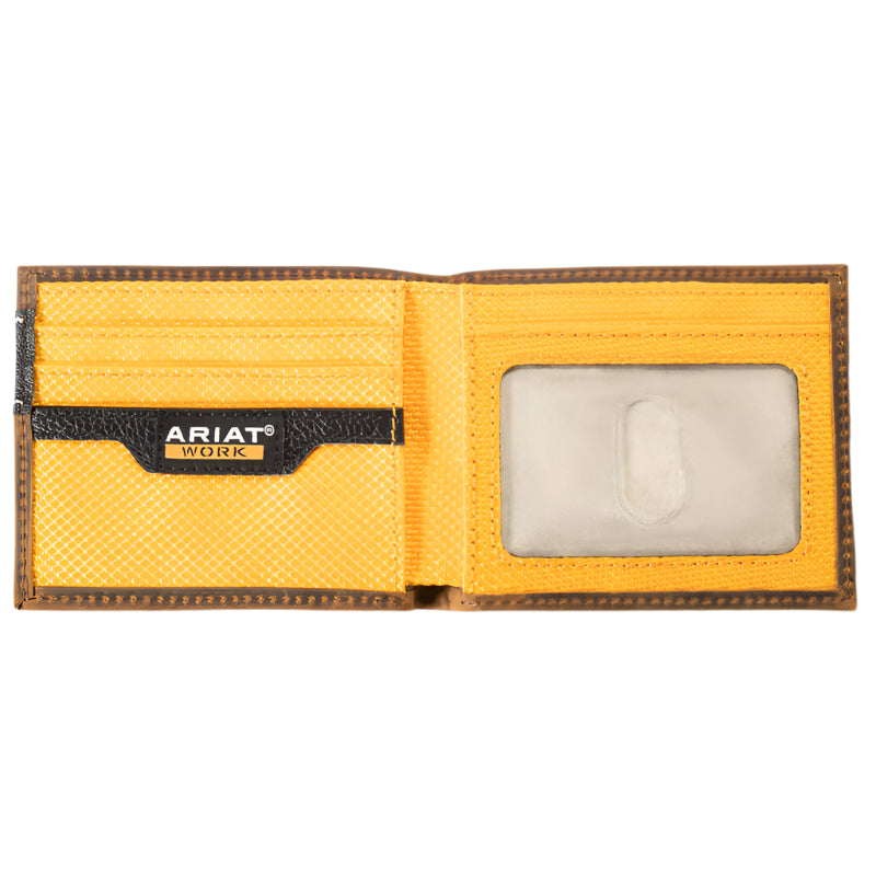Ariat Rodeo Work Canvas Brown Bi-Fold Wallet - A3400202