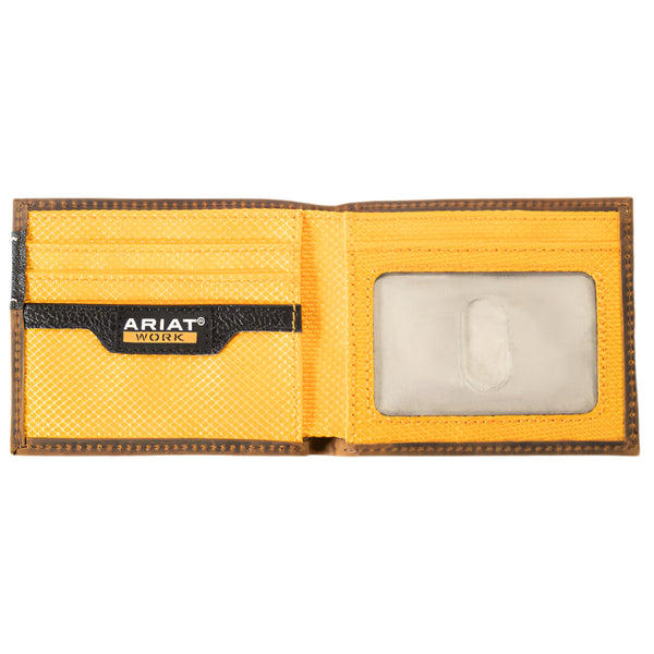 Ariat Rodeo Work Canvas Brown Bi-Fold Wallet - A3400202