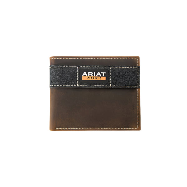 Ariat Rodeo Work Canvas Brown Bi-Fold Wallet - A3400202