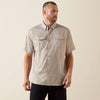 Ariat Mens Island Fossil Western VentTEK Classic Fit Snap Shirt-10071045