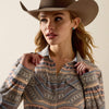 Ariat Ladies Ombre Blue Southwest Arizona Western Snap Shirt-10071064