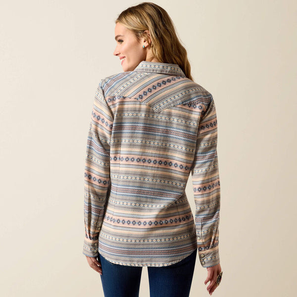 Ariat Ladies Ombre Blue Southwest Arizona Western Snap Shirt-10071064