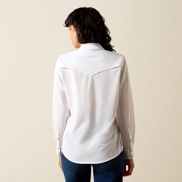 Ariat Ladies White Western VentTEK Shirt-10071068